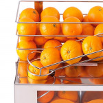 Stainless steel professiona automatic juicer Frucosol Model F50 Production 20-25 oranges per minute Max. ø 85 mm N. 2 waste storage containers
