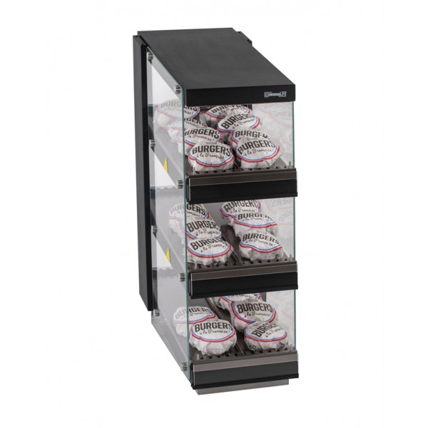 Triple heated display for hamburger Model CBIN353