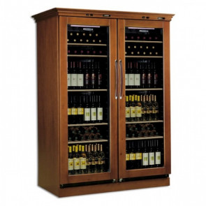Wine cooler Model MAXICANTINETTA GLX Bottles capacity 0,75 Lt n° 106 + 106 Ø 75 mm Power 250 W