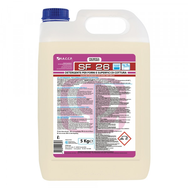 Detergent for ovens and cooking surfaces Box with 4 cans of 5Kg Model OSF26-20