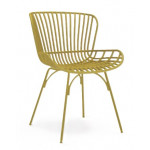 Outdoor chair TESR Powder coated metal frame, polypropylene shell with pad Model 440-P753