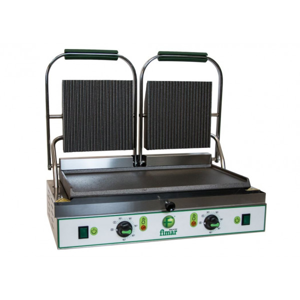 Electric panini grill Model PE50NL double Smooth sandblasted cast iron lower surface