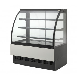 Neutral pastry display (non-refrigerated) Model EVO120NEUTRO Front glass opening and double-glazed sliding doors