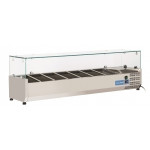 Ventilated Refrigerated Pizza Counter Model QZ16+VRX15/33 one door with a chest of drawers 5 drawers and tray cooler P335 mm