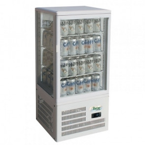 Countertop refrigerated drinks display Model G-TCBD68 4 glass sides