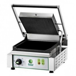 Electric cast iron panini grill Model PE25NL Lower surface Smooth