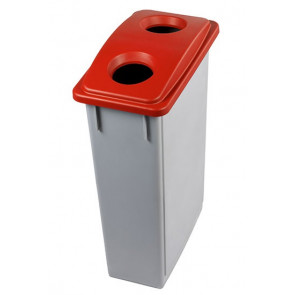 Waste bin for recycling OFFICE 90 With red hole lid MDL 90 L Model 102207