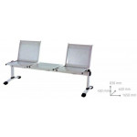 Stainless steel bench 2 seats MDL Light grey electrowelded coated steel Model 703051