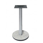 Stainless steel Indoor base TESR HPL compact table bases, tikness 20 mm, metal column, top plate (300 x 300 x 3 mm), adjustable feet Model 228-HPR404