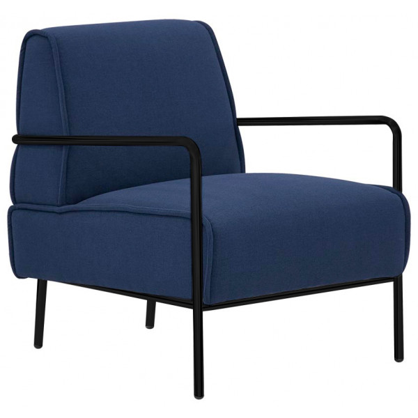 Indoor armchair TESR Powder coated metal frame, fabric or synthetic leather covering. Model 1520-S8V