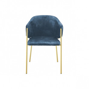 Indoor armchair TESR Metal frame, gold effect, velvet covering. Model 1938-UK01