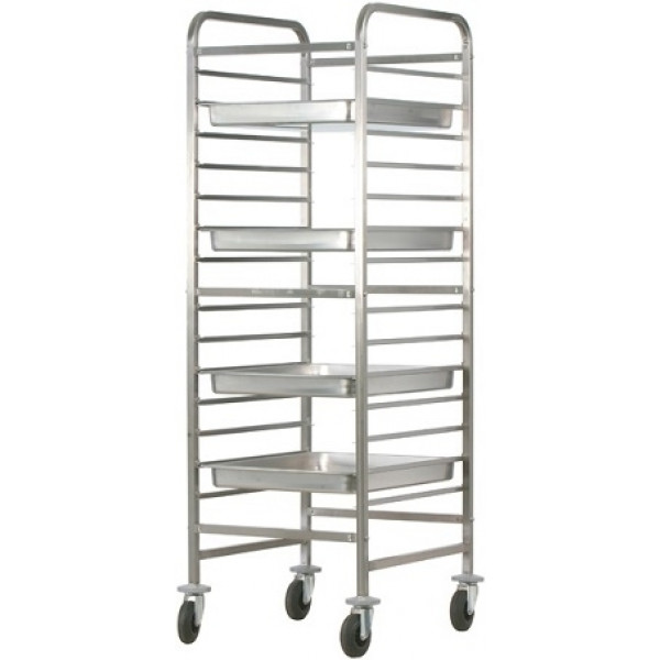 Reinforced  pans trolleys Model CA1486R Capacity n. 14 trays GN 2/1 (65x53 cm) or n. 28 GN 1/1 (53x32,5 cm)