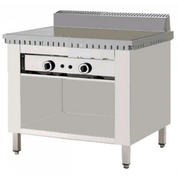 Gas piadina cooker PL Model CP6 on open compartment Chrome flat On stainless steel compartment per day Capacity 6 piadine