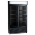 Ventilated refrigerated display 2 doors KLI Model CL1100V2GCSLBLACK