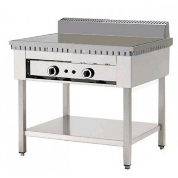 Gas piadina cooker PL Model CP6 on trestle Chrome flat On stainless steel legs Capacity 6 piadina