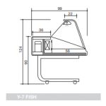Refrigerated fish Counter Zoin Model VR RP150PSSGR curved glass Static refrigeration Incorporated group