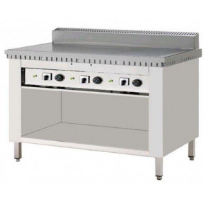 Electric piadina cooker PL Modello CPE8  on open compartment, Chrome flat on stainless steel compartment per day , Capacity 8 piadina, Chrome flat