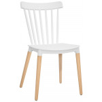 Indoor chair TESR Wood legs Polypropylene shell Model 1322-Z87