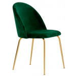 Stackable indoor chair TESR Metal frame gold effect Velvet covering Model 1652-J02