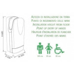Air Blade Electric hand dryer in ABS Gray Photocell MDL high performance Perfect drying in 10-12 sec Model 704202