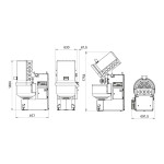 Double-arm mixer ITLM Dough capacity 65 Kg Programmable automatic digital panel Model iTWIN65INVPROG