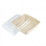 Bento box in bamboo pulp 1 compartment Pack of 300 pcs Model EG-CS1000