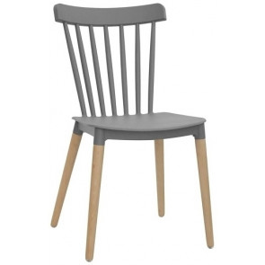 Indoor chair TESR Wood legs Polypropylene shell Model 1322-Z87