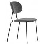 Indoor chair TESR Powder coated metal frame, velvet covering. Model 1865-FR04
