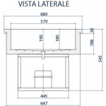 Built-in refrigerated stainless steel bowl Model G-VRI211