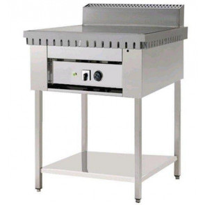 Electric piadina cooker PL Model CPE4 on trestle Stainless steel flat on stainless steel legs Capacity 4 piadina Stainless steel flat