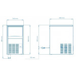 Ice maker Full ice cubes Storage kg 6,5 Daily production kg 28 Model C28