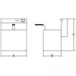 Electric pasta cooker Model PASTI' 8  4 baskets, tank capacity lt 6 Watts power 3000