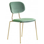 Indoor chair TESR Metal frame, gold effect, velvet covering. Model 1863-FR02