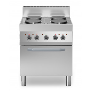 Electric range 4 plates MDLR Ventilated electric oven with steel door Model F6570CFE