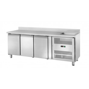 Ventilated refrigerated counter Model AK3202TNL GN 1/1 with sink