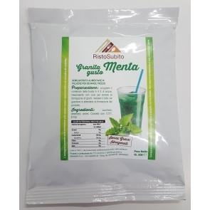 Powdered preparation already sweetened for SLUSH WITH MINT FLAVOUR Packs of gr 630 in cartons of 25 bags Model 514