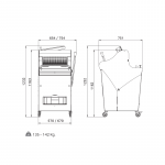 Manual Bread slicer with wheels RL Model C52S