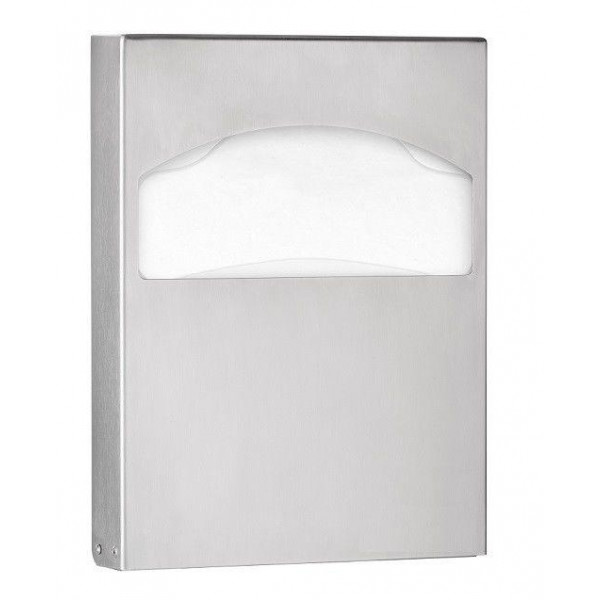 Tissue dispenser water cover for maximum hygiene MDC Stainless Steel Vandalproof Satin suitable for common bathrooms Capacity: 50 bags Model DCA100CS