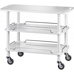 Wooden service trolley Glossy white Model CLP2003B Three shelves
