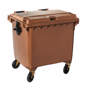Outdoor waste container in polyetylene high density with HDPE anti UV protection MDL Colour BROWN Model 766664