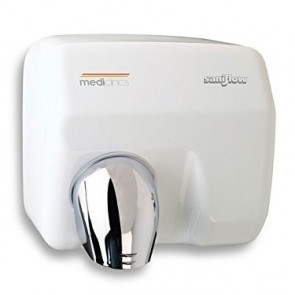 Electric hand dryer MDC White Stainless Steel Automatic Hot Air Heater, Swivel Nozzle, Anti-Theft and Vandalproof Model E05A