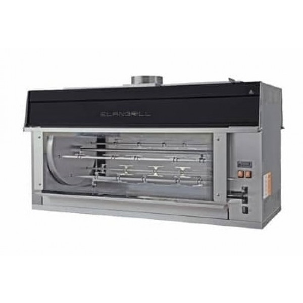 Electric island rotisserie ENG Model ISOLA42P Capacity N. 42 Chickens N. 6 stainless steel tubular spits mm 12 x 12