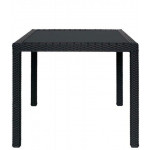 Outdoor table TESR Aluminum frame, polyethylene strap covering, tempered glass top 562-MCQ90