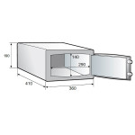 Digital safe STK Motorized for PC Laser Cutting thickness 6 mm Dispaly Backlit Model 621U