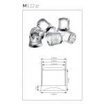Ice maker Full ice cubes Storage 30 Kg Daily production 60 Kg Model SS75