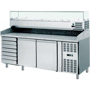 Ventilated refrigerated pizza counter Model AK2612TN + AK20433