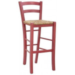 Indoor stool TESR Wood frame Straw seat Model 1038-G04