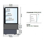 Ventilated refrigerated pastry display Model EVOK120REFRIGERATA 5 glass sides Double-glazed sliding doors