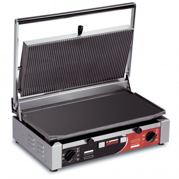 Electric panini grill Model PDC cast iron Double with Smooth-Striped surface Power watt 3000