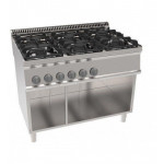 Gas range 6 burners with open cabinet TX Power 30 kW Model PC105G7A